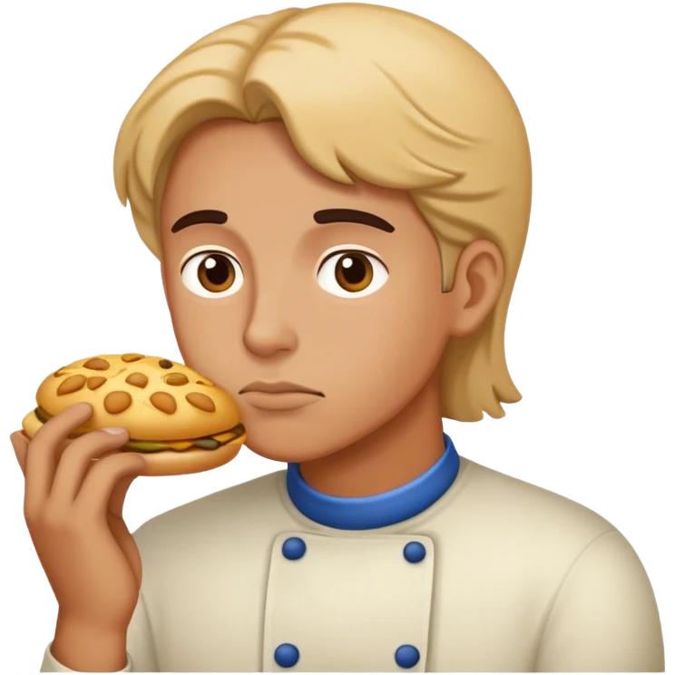 Person thinking about food emoji