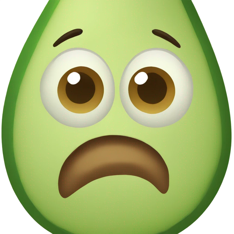 sad avocado with hands emoji