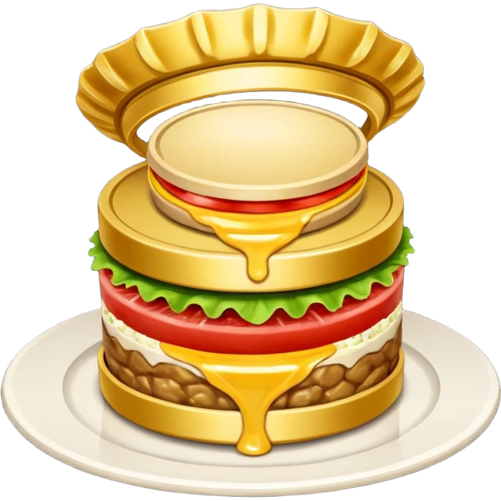 oro en un plato de comida emoji