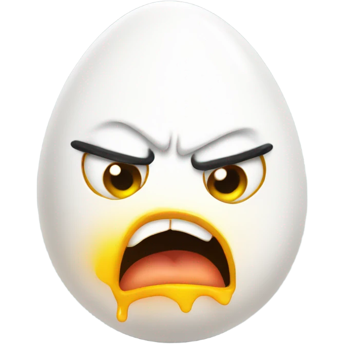 An angry egg emoji