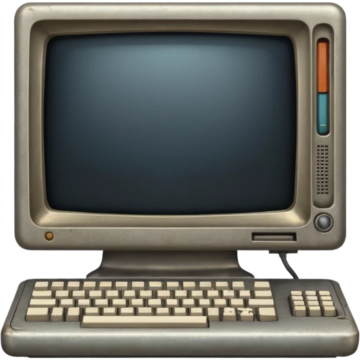generate me an old computer with separated computer emoji
