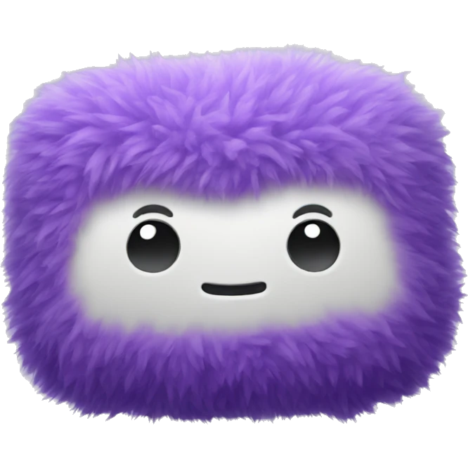 Fluffy purple pillow emoji