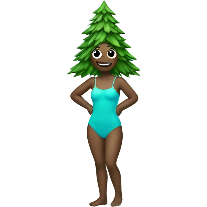 Christmas tree in a swimming suit  emoji
