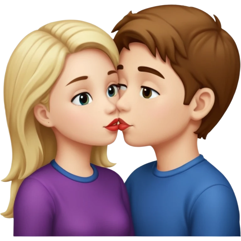 boy and girl making out emoji