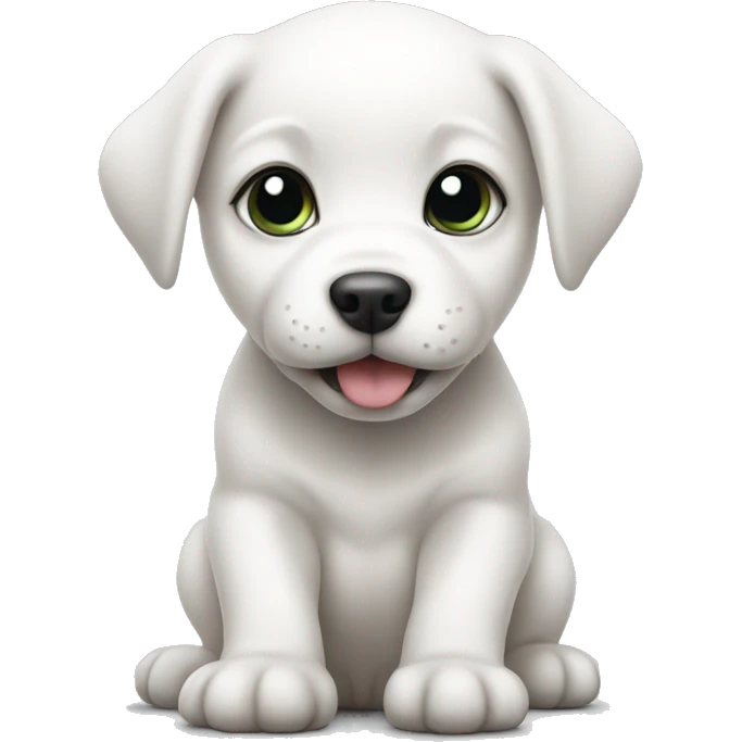 a white baby puppy emoji