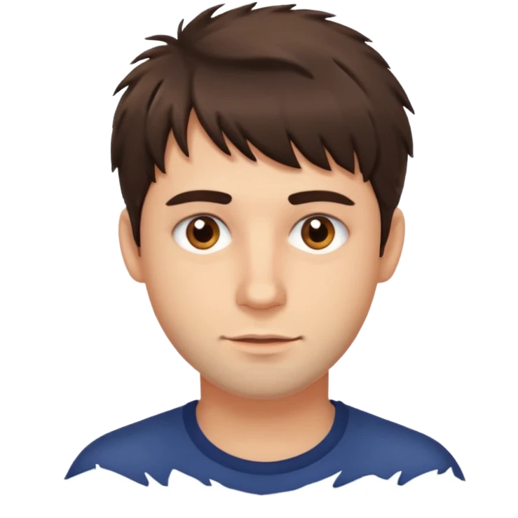 Man with messy fringe emoji