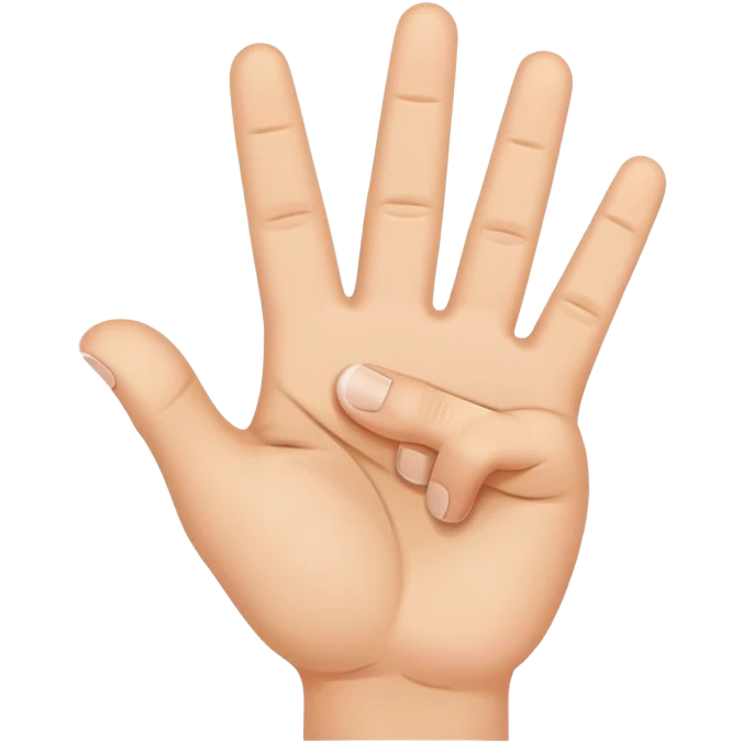 peace hand sign with the thumb down  emoji
