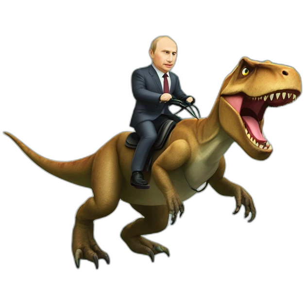 Putin ride a trex emoji