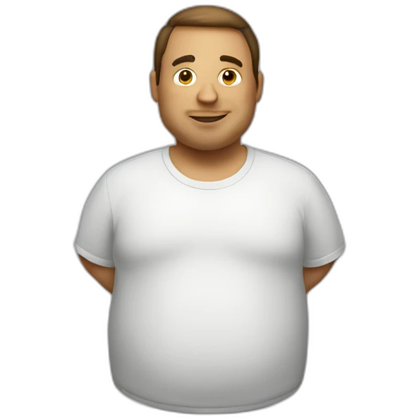 Rotund far white man emoji
