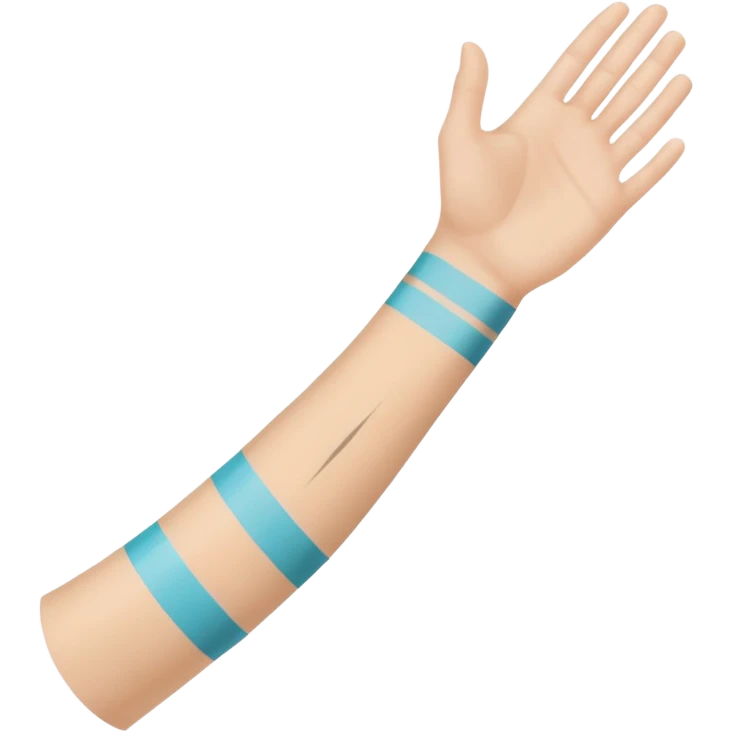 forearm with kinesio tape (physiotherapy)  emoji