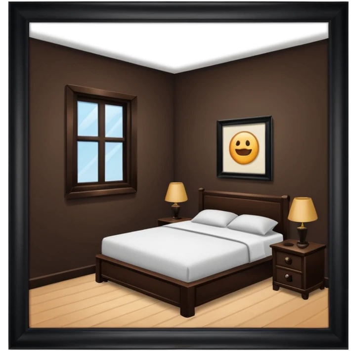 Dark brown Small room emoji
