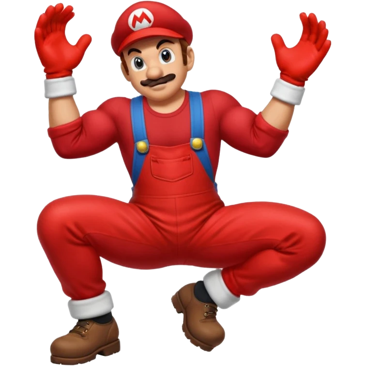 mario turned around with buttcheeks out  emoji