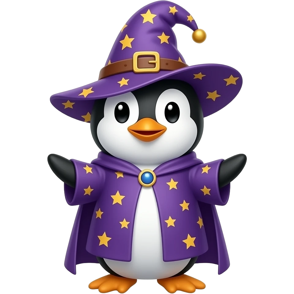 Penguin Wizard emoji