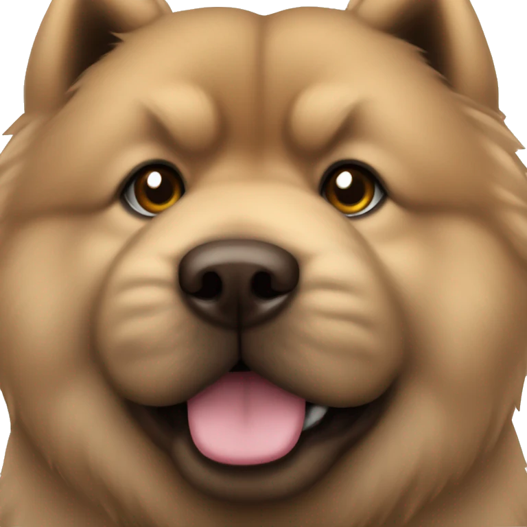 Chowchow dark brown emoji