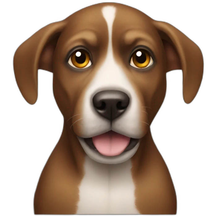 Dog in a monkey emoji