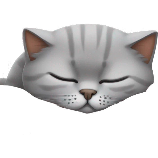 British shorthair cat sleeping emoji