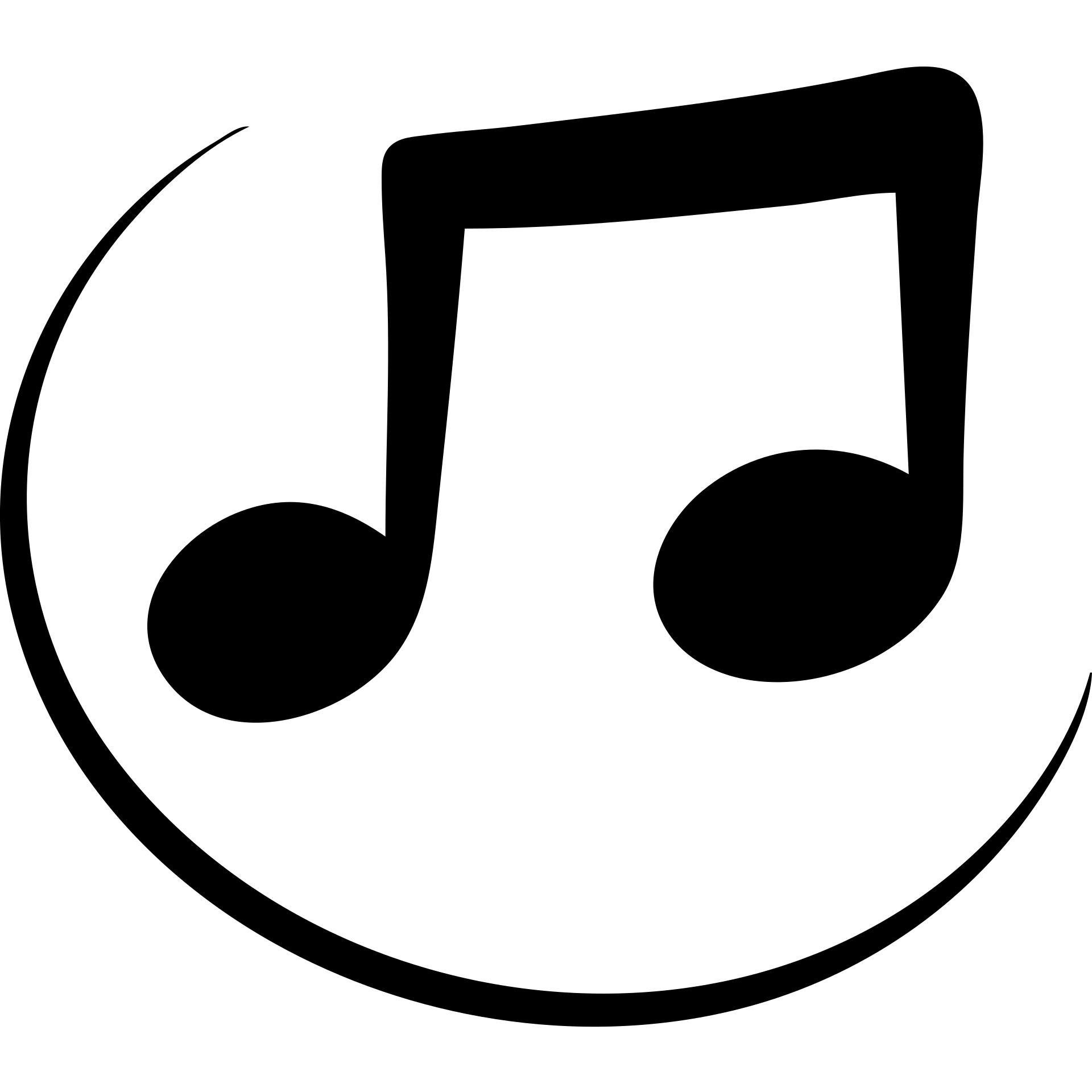 music icon, hand-drawn black outlined style emoji