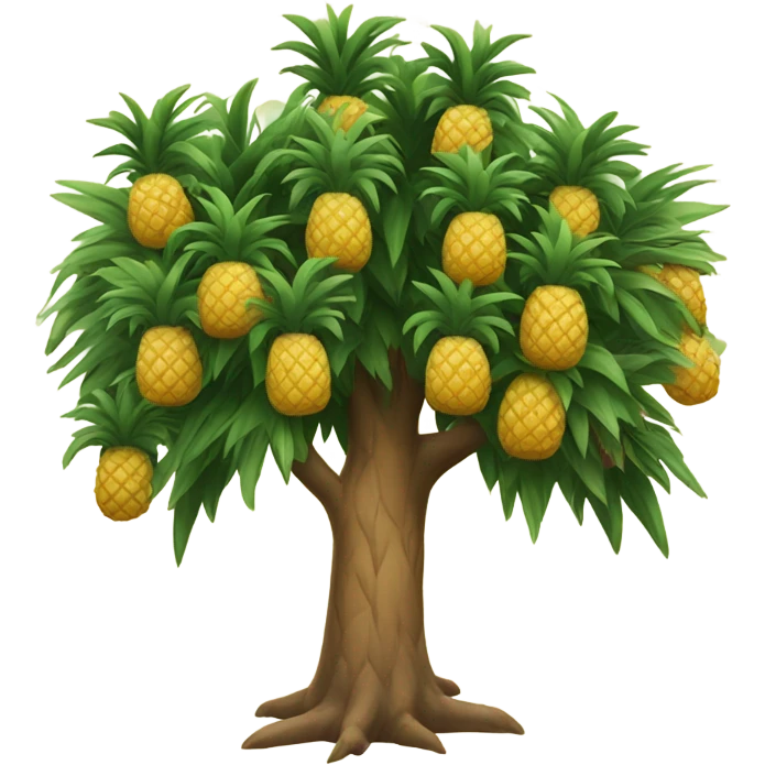 Tree with. Pineapples  emoji