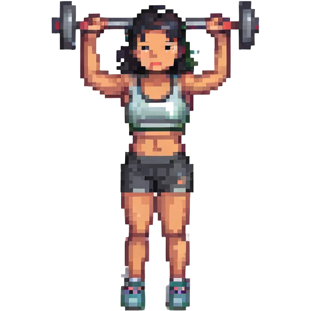 Asian gym enthusiast lifting weights emoji