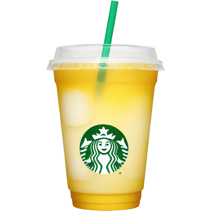 Starbucks yellow drink emoji
