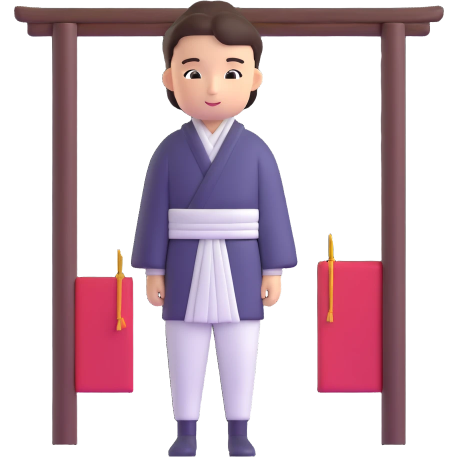 Japanese male high school student staying at traditional inn during school trip emoji