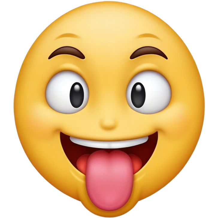 emoji sticking its tongue over top teeth  emoji