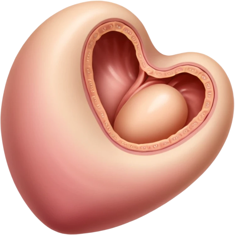An anatomically correct vagina emoji