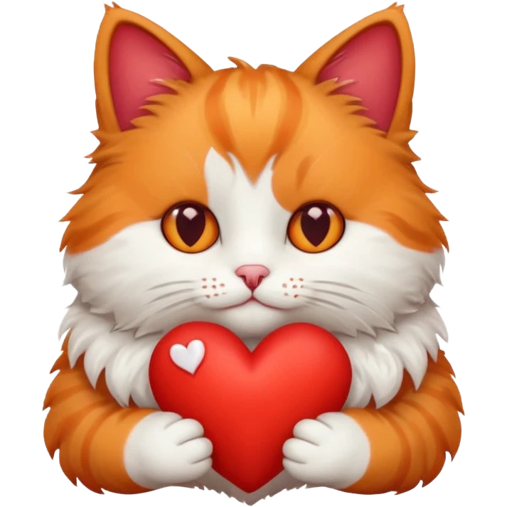 Valentine cat emoji