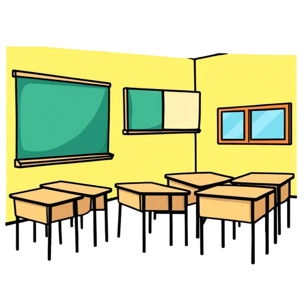 classroom with teacher and students emoji