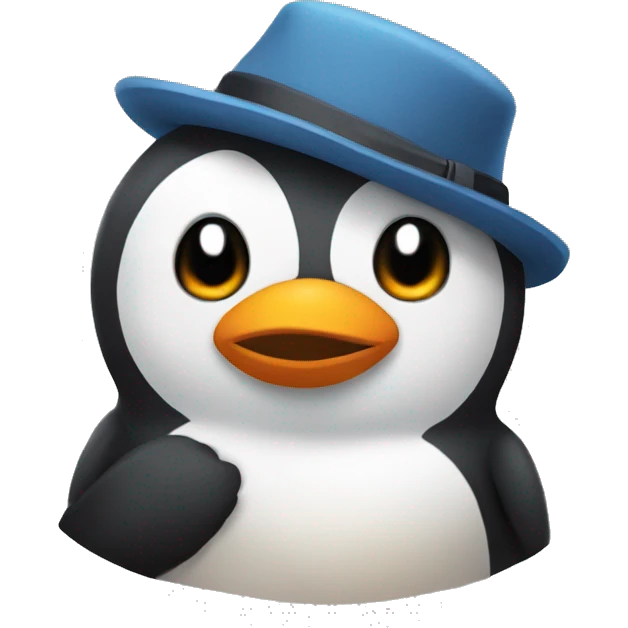 Pingouin wearing a hat emoji