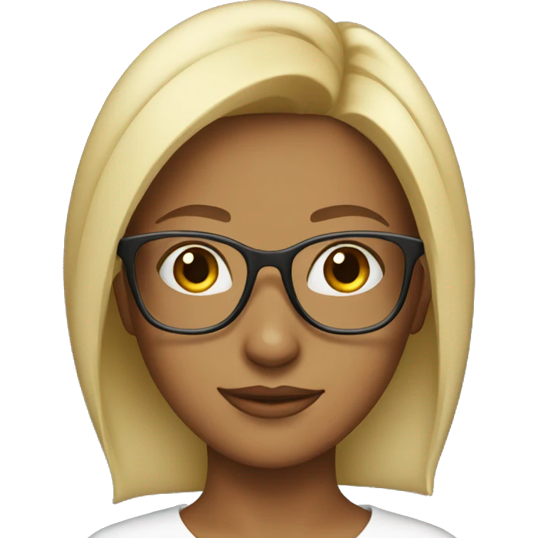 Smart girl glasses emoji