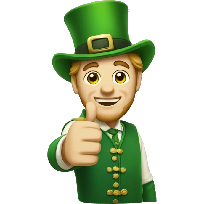 Irishman shows thumbs up emoji
