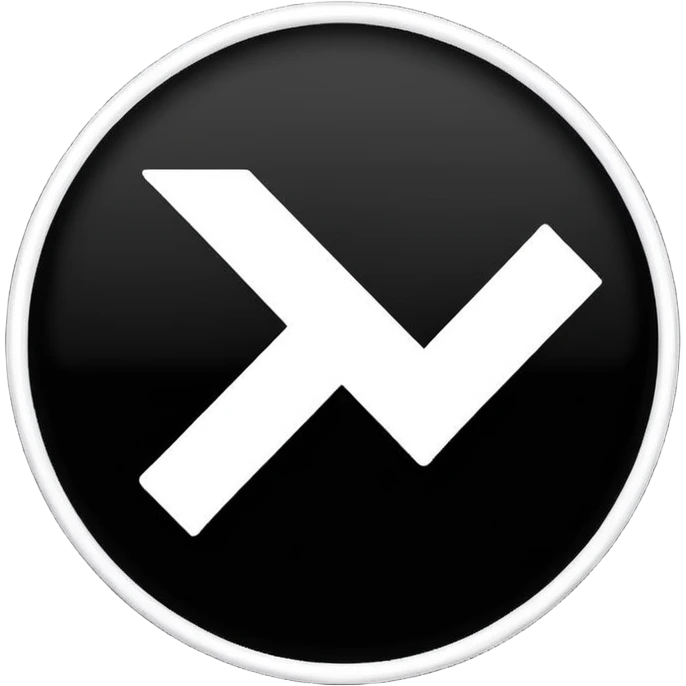 Black circle with a check mark on it emoji