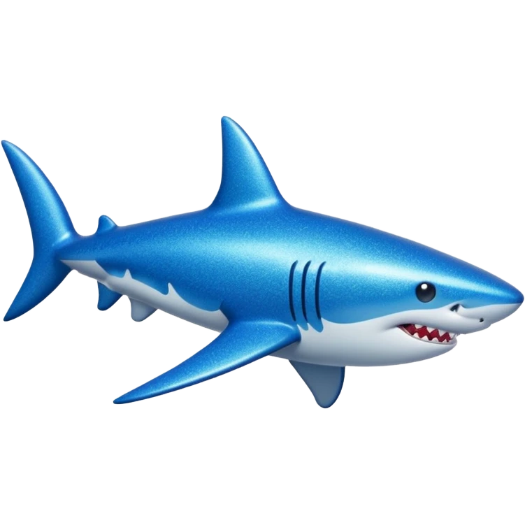 glitter azul-marinho tubarão emoji