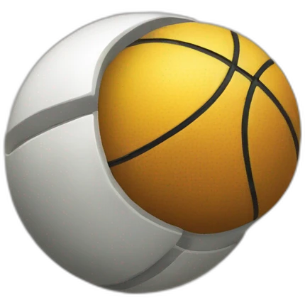 Location symbol and a ball inside of it emoji