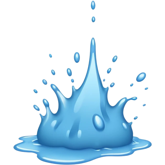 light blue paint splash emoji