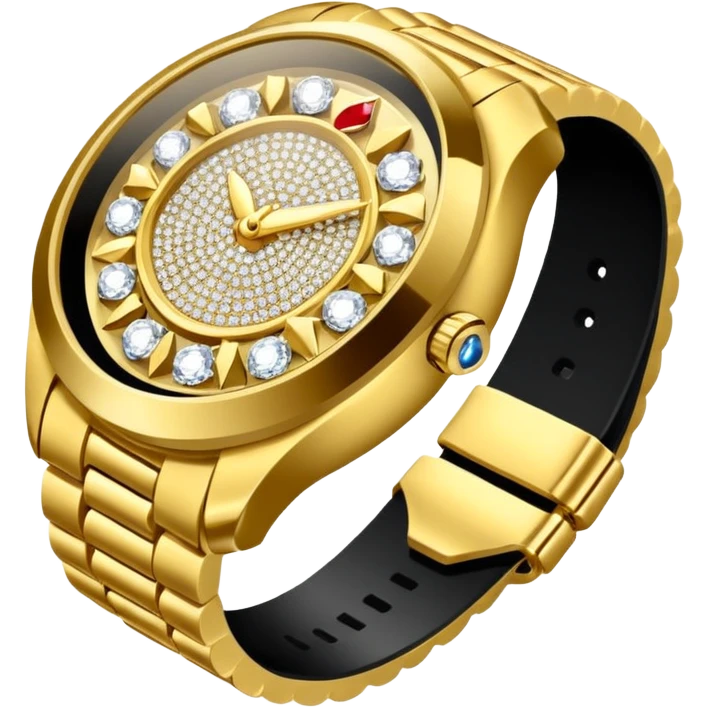 Crie um relógio de pulso cravejado de diamantes  emoji