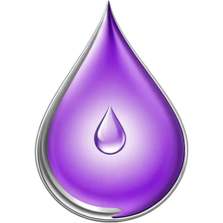 compact high-end purple supplement pouch with shiny silver highlights and simple droplet logo, VELOVITA RESERVE antioxidant product, contemporary premium look emoji