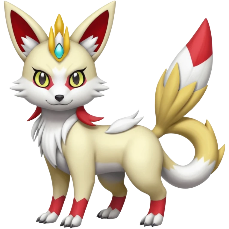 WereGarurumon-Lumine-Meloetta-Renamon-Zangoose-fusion-hybrid-creature (full body) emoji