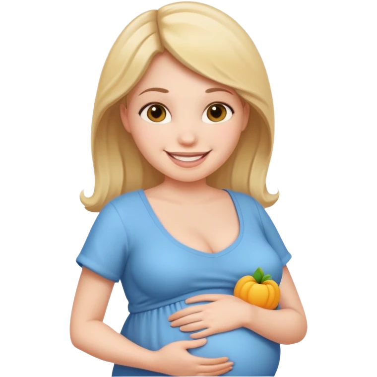pregnant woman smiling emoji