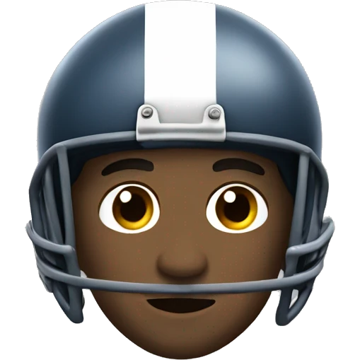 Man wearing a football helmet emoji