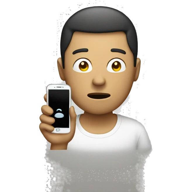 person with phone in front of face emoji