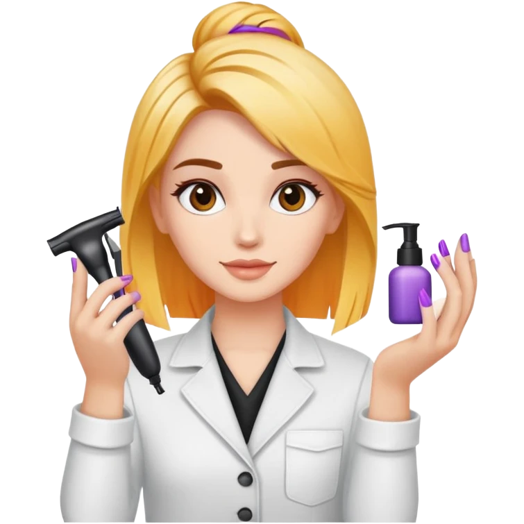 Hairstylist coloring hair emoji
