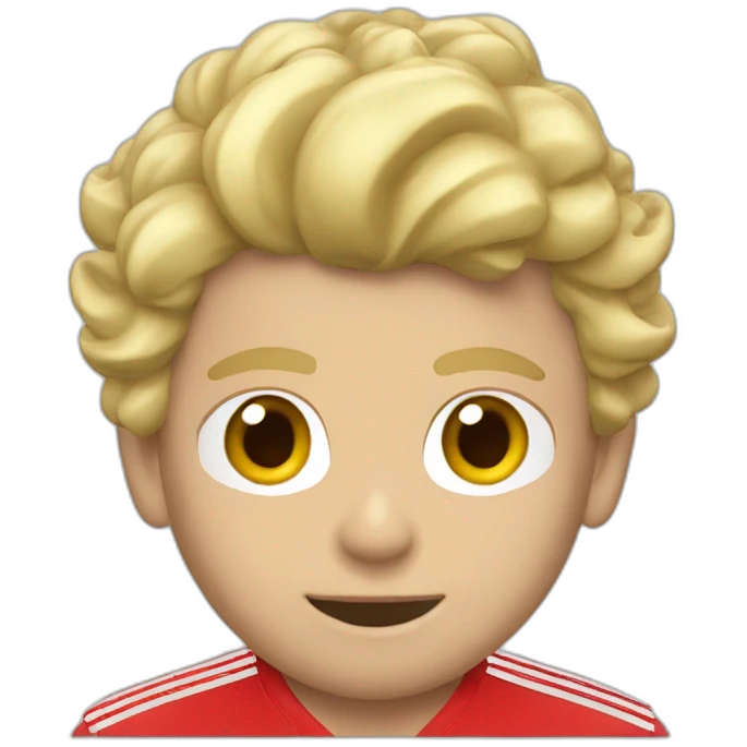 blonde manchester united player kicking emoji