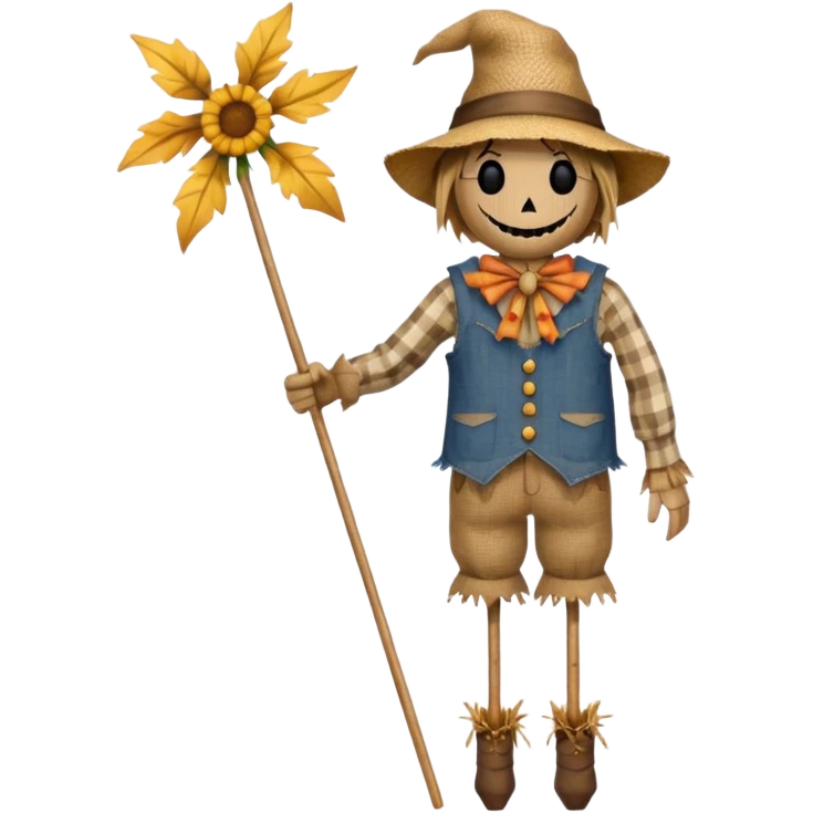 Scarecrow on stick emoji