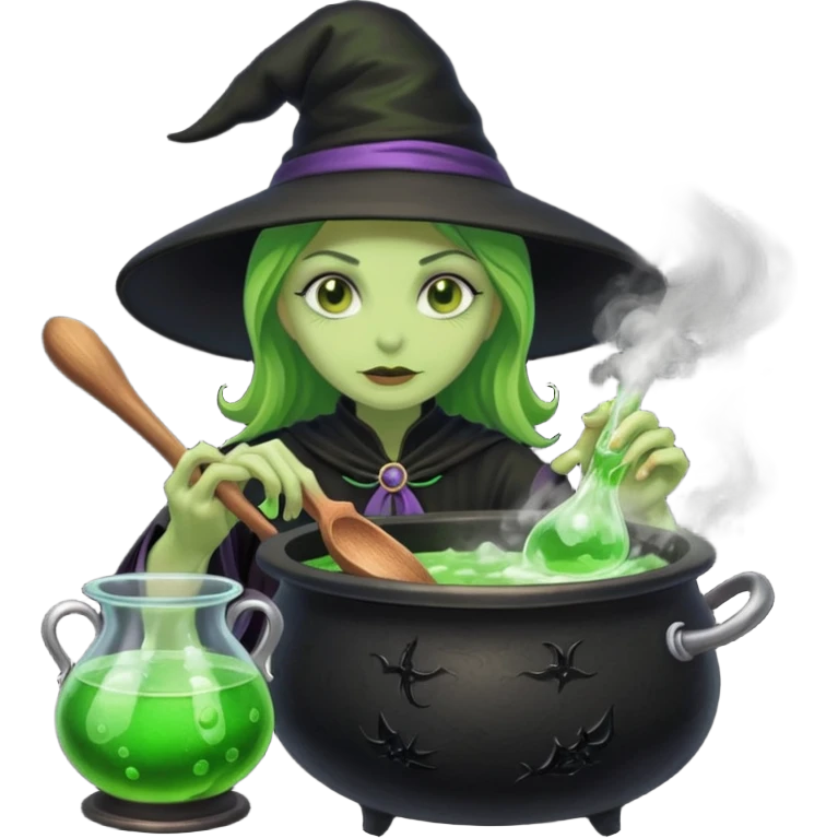 green witch cooking potion emoji