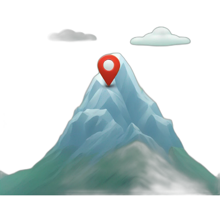 location pin with mountain inside emoji