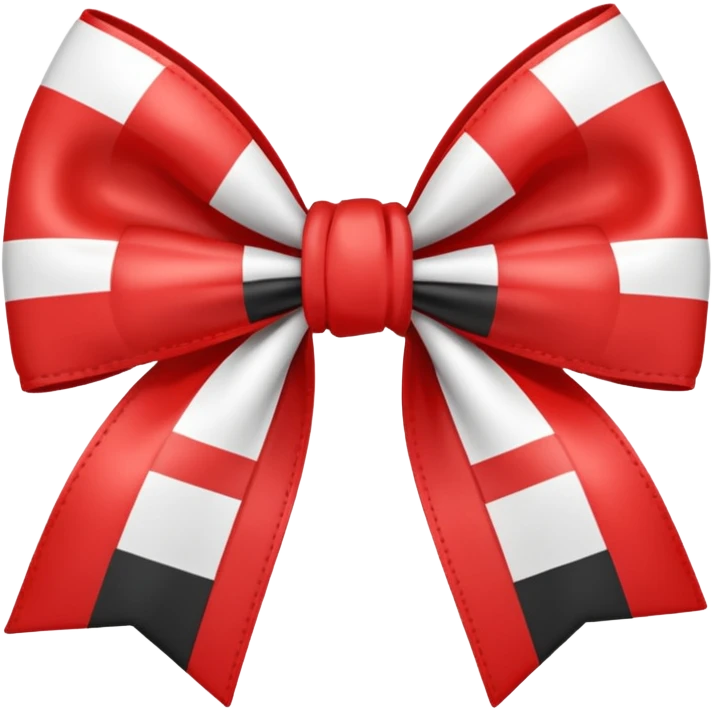 Red gingham bow emoji