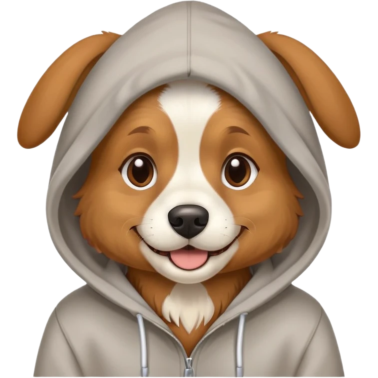 Dog with hoodie emoji