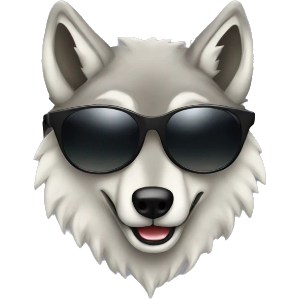 Wolf Sunglasses emoji